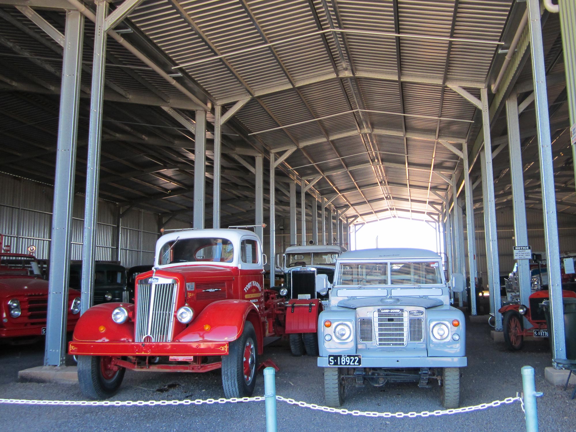 Toby Harris Heritage Truck in shed